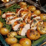 One-Pan Garlic Herb Chicken with Potatoes & Green Beans