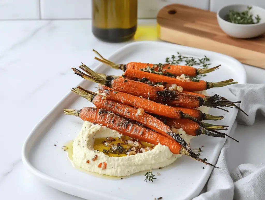 Roasted Carrots with Whipped Ricotta and Hot Honey