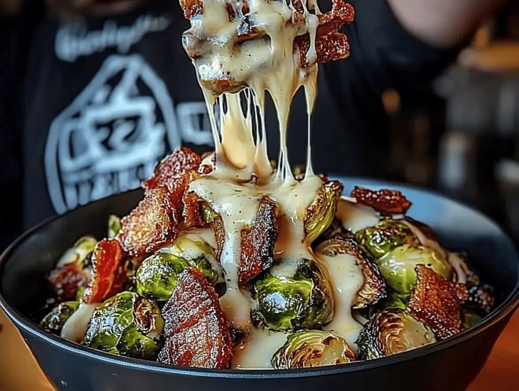 Honey-Glazed Roasted Brussels Sprouts with Turkey Bacon