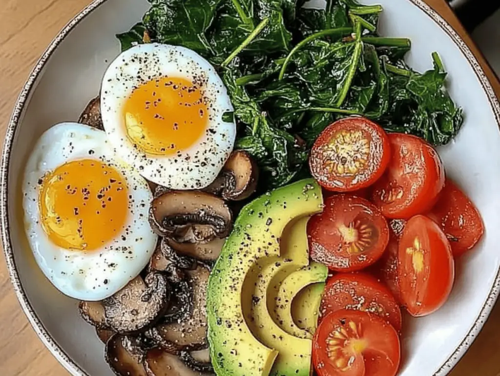 Mushroom and Avocado Breakfast Plate: A Perfect Start to Your Day