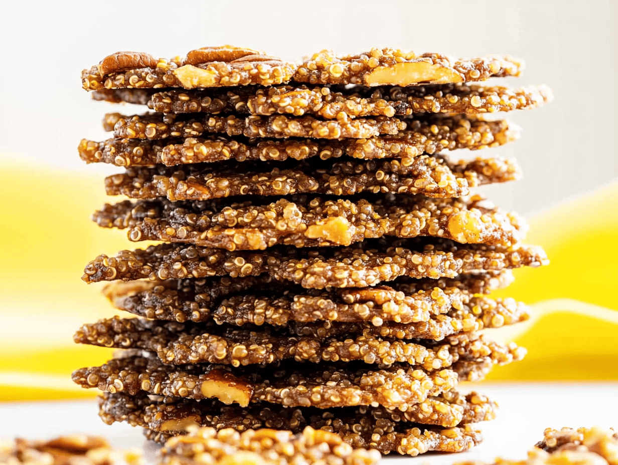 Delicious Sea-Salted Quinoa Pecan Brittle