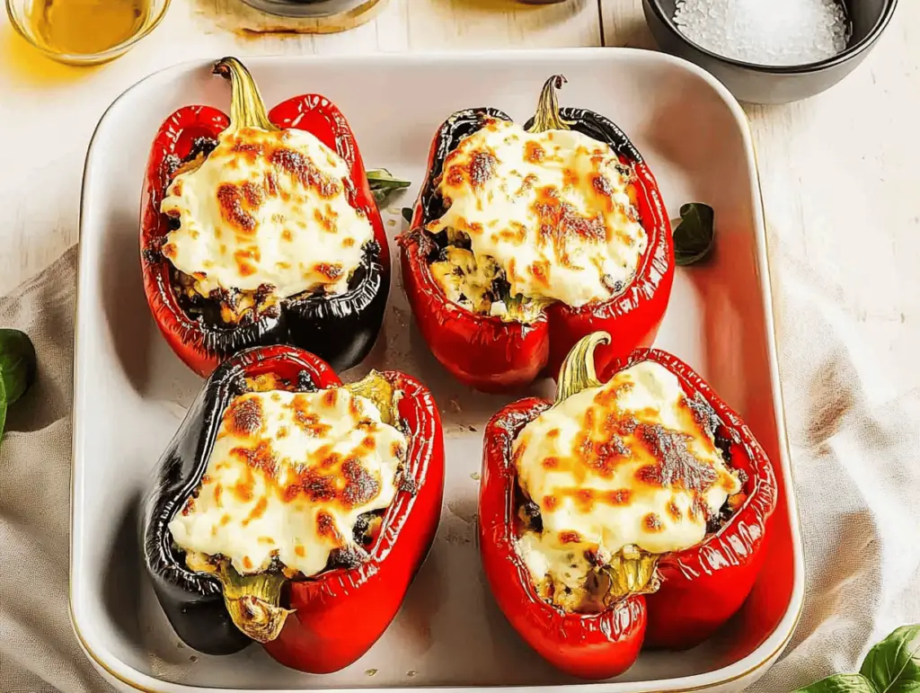 Delicious Spinach and Ricotta Stuffed Peppers