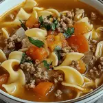 Comforting Hamburger Noodle Soup