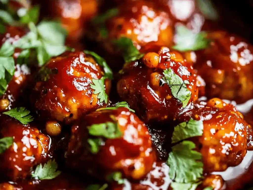 Delicious Pineapple BBQ Turkey Bacon Meatballs