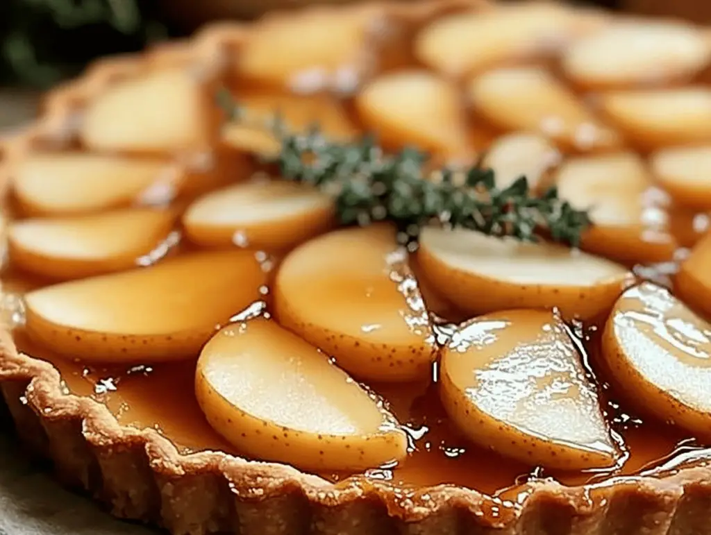 Caramelized Pear & Thyme Tart