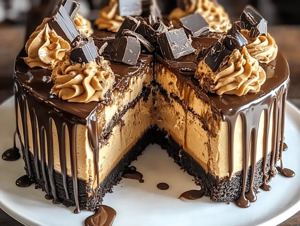 Decadent Reese's Peanut Butter Cup Cheesecake