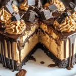 Decadent Reese's Peanut Butter Cup Cheesecake