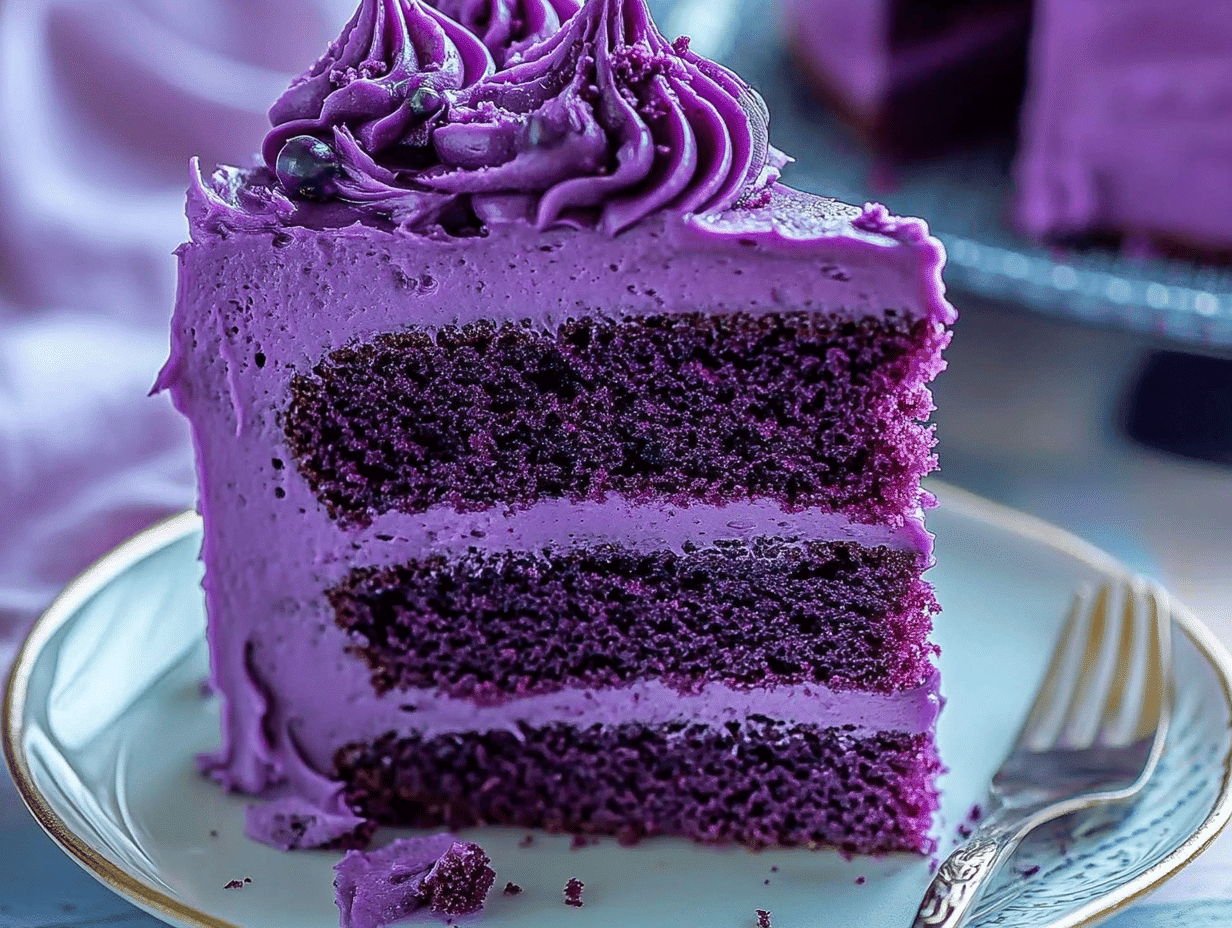 Delicious Purple Velvet Cake Delight