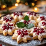 Burrata Snowflake Pastries with Pomegranate & Mint