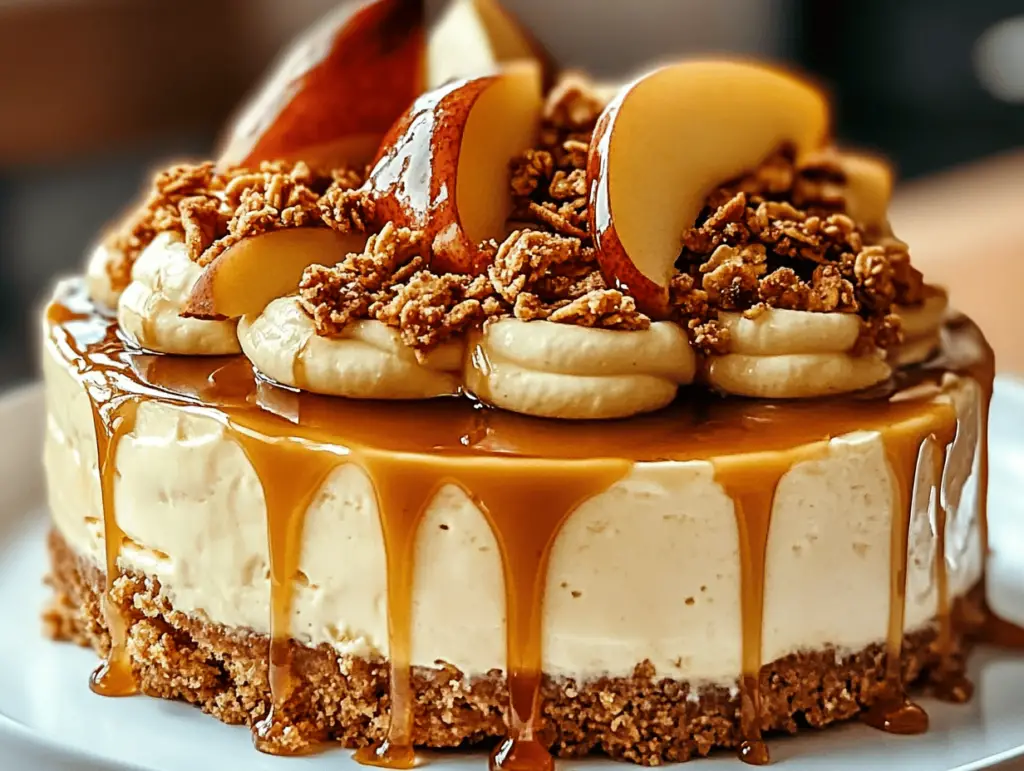 Indulge in Apple Crisp Cheesecake Delight