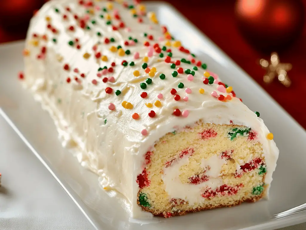 Festive Holiday Celebration Cake Roll