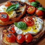 Burrata Bruschetta with Cherry Tomatoes & Basil