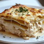 Creamy Chicken Lasagna with White Sauce