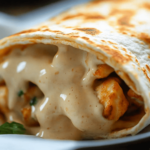 Cheesy Garlic Chicken Wraps