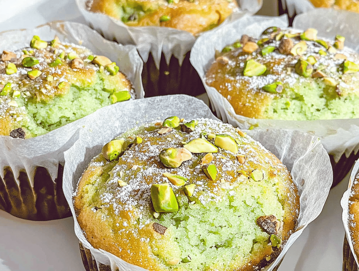 Bakery-Style Pistachio Muffins