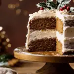 Festive Vegan Gingerbread Cake with Chai Buttercream