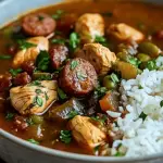 Spicy Cajun Chicken and Andouille Sausage Gumbo