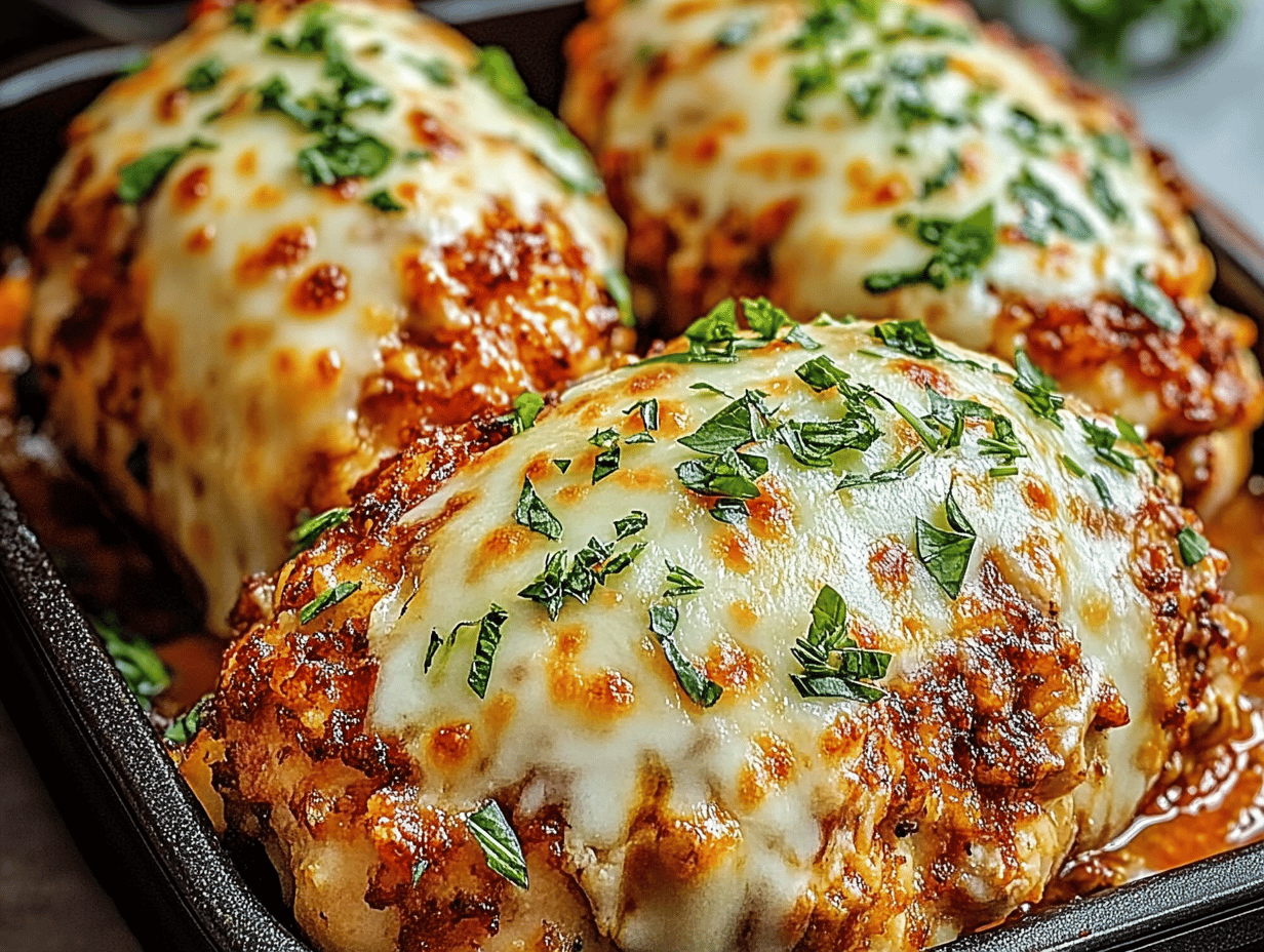 Delicious Garlic Parmesan Chicken Meatloaves