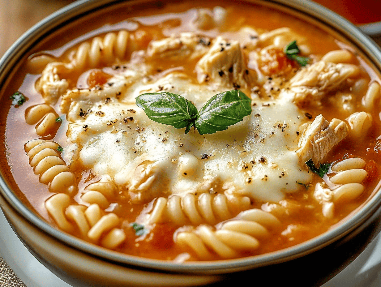 Cozy Crockpot Chicken Parmesan Soup