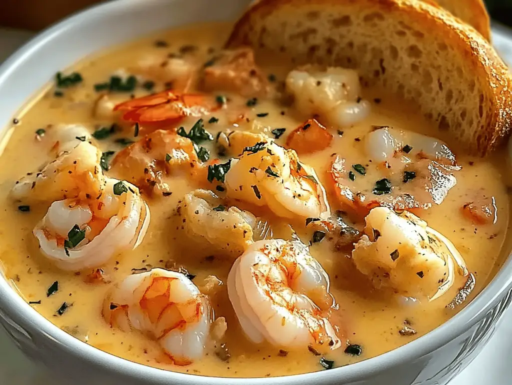 Indulge in Creamy Crab and Shrimp Bisque