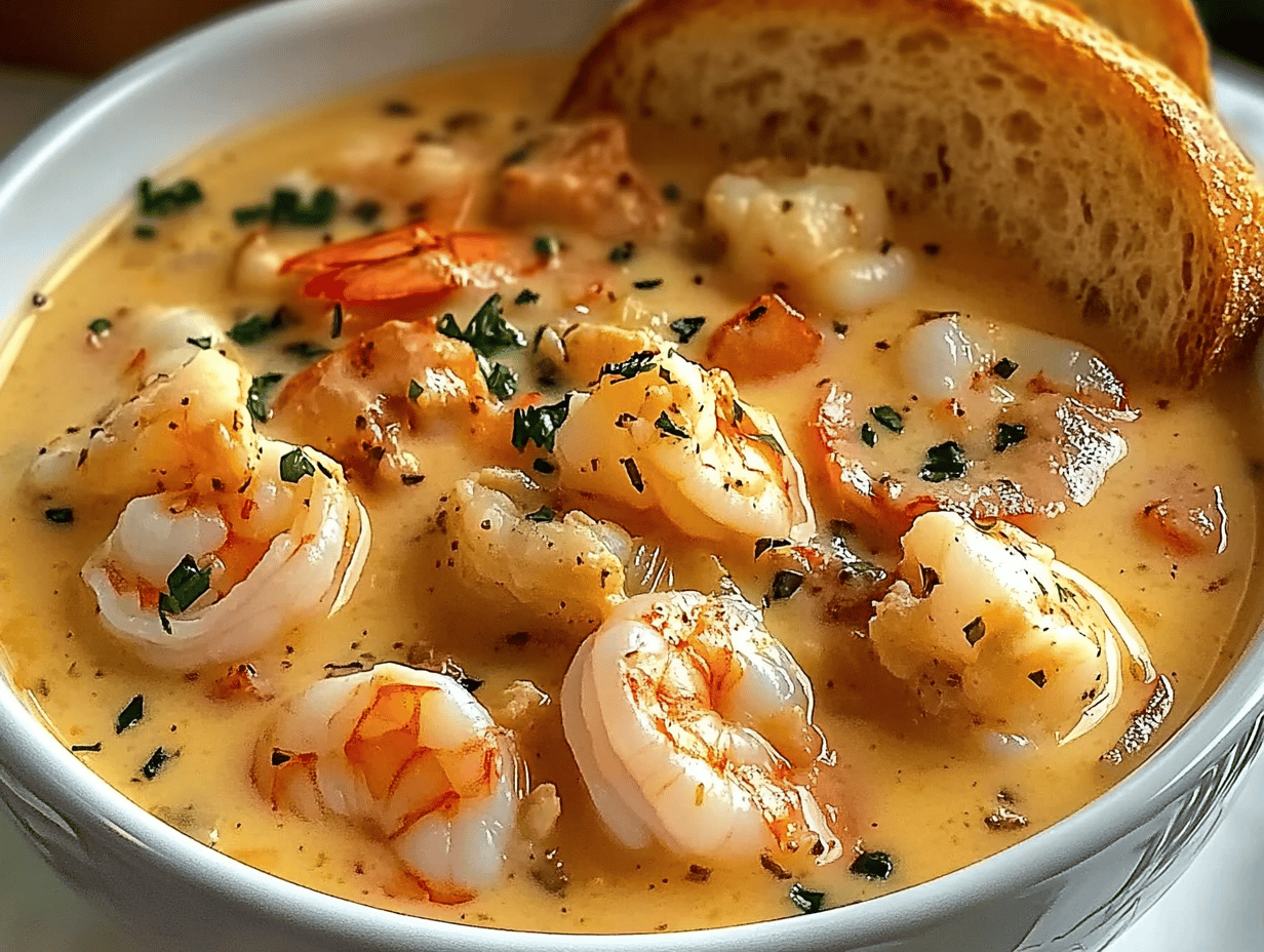 Creamy Crab and Shrimp Bisque