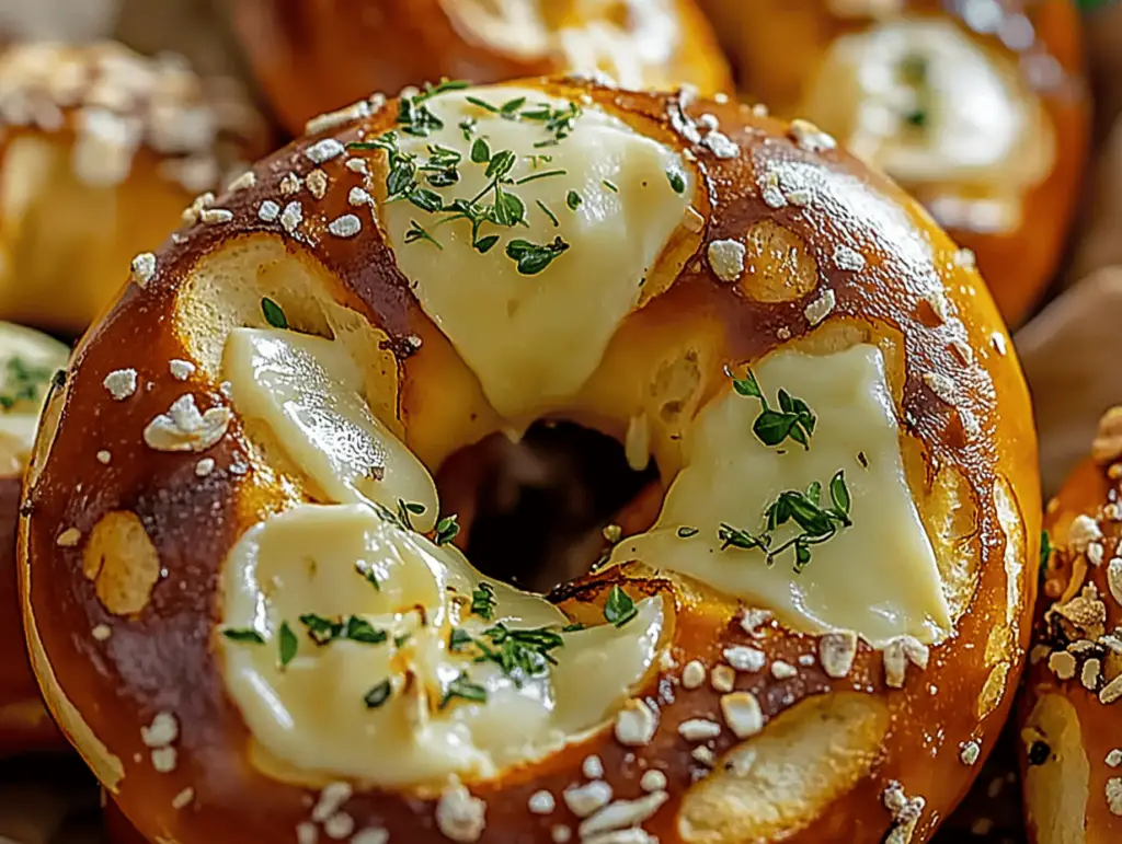 Cheesy Mozzarella Stuffed Soft Pretzels