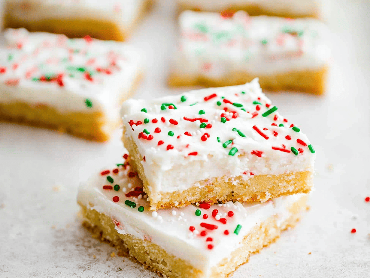 Delicious Christmas Sugar Cookie Bars