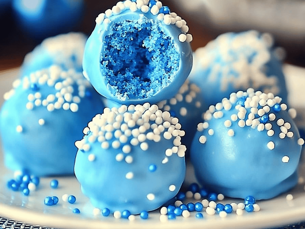 Delightful Blue Christmas Truffles