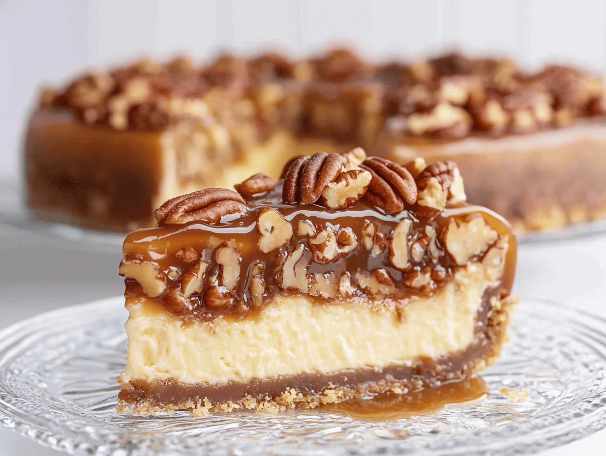 Decadent Caramel Pecan Pie Cheesecake