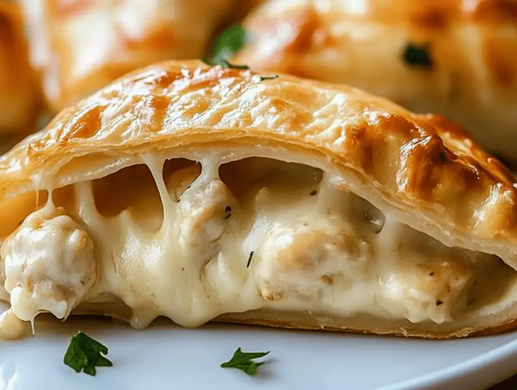 Creamy Chicken Alfredo Air Fryer Calzones