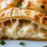 Creamy Chicken Alfredo Air Fryer Calzones