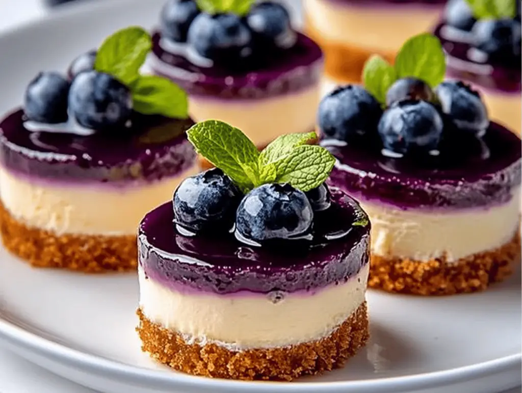 Mini Blueberry Cheesecake Bites