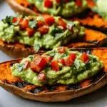 Savory Parmesan & Avocado Sweet Potato Boats