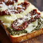 Delicious Parmesan and Pesto Hummus Toast