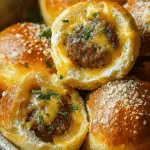 Garlic Parmesan Cheeseburger Bombs