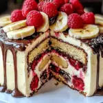 Irresistible Banana Split Cheesecake Cake