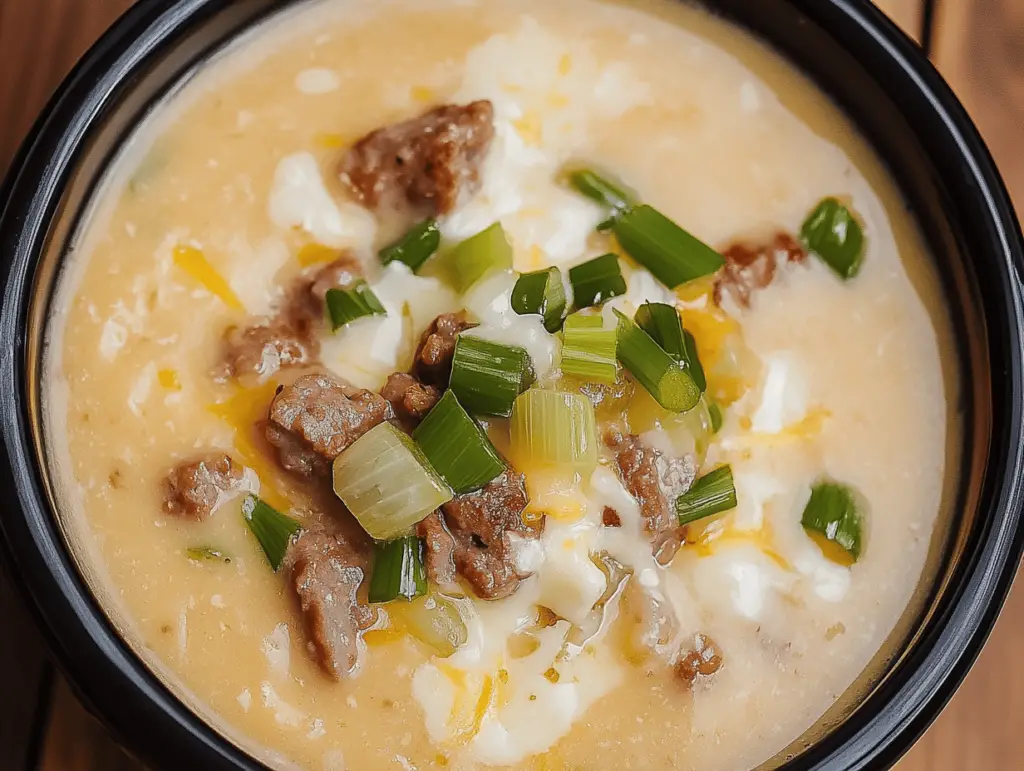 Hearty Philly Cheese Steak Soup