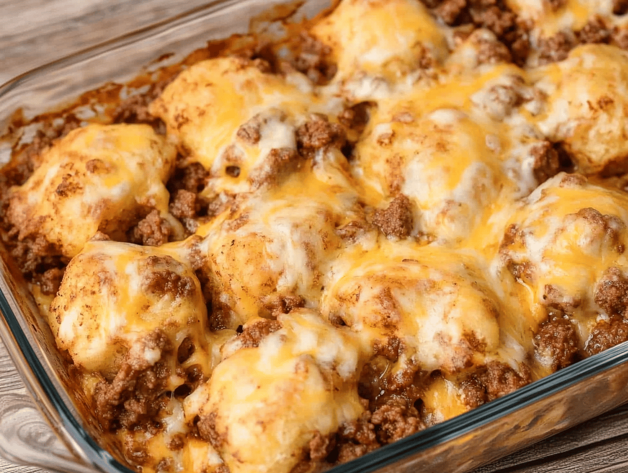 Sloppy Joe Biscuit Casserole