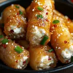 Crispy Oven Fried Feta Rolls with Chili Honey