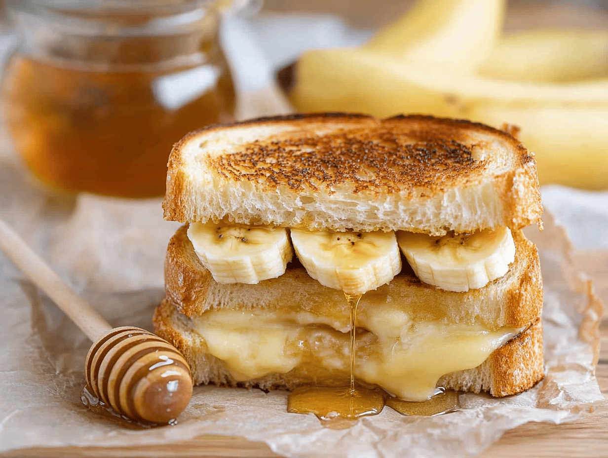 Honey Banana Grilled Cheese Delight