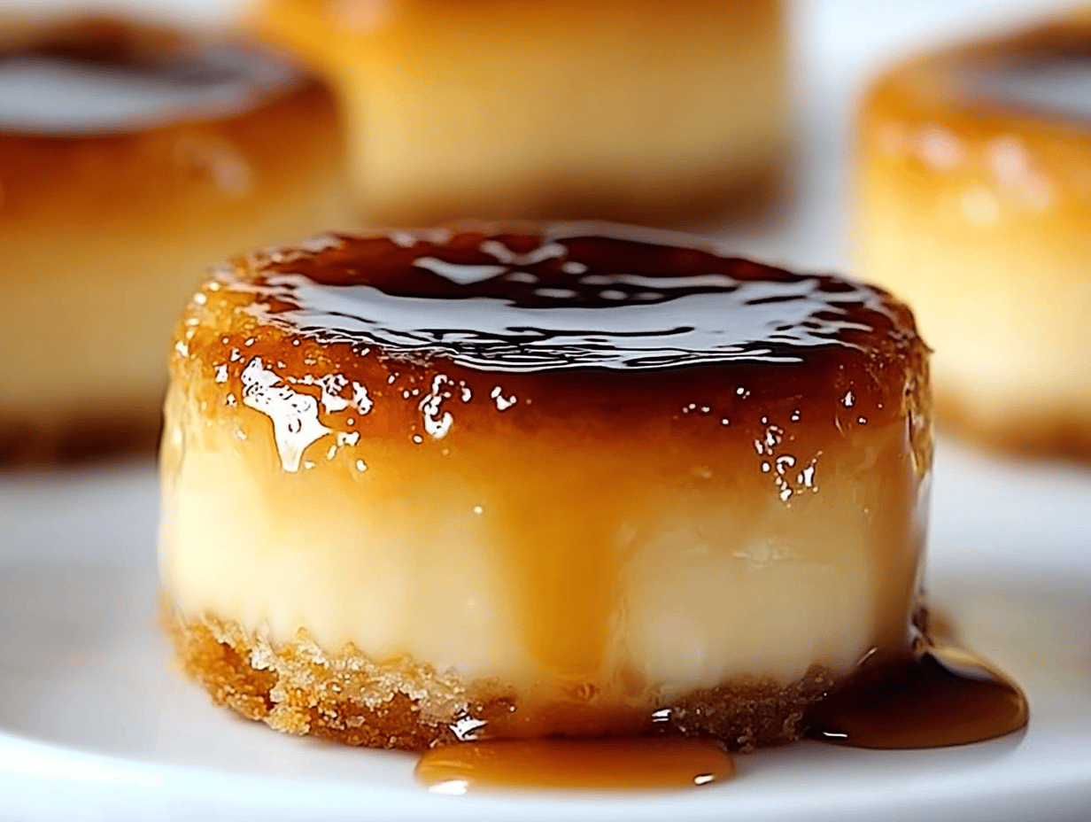 Delectable Mini Crème Brûlée Cheesecakes