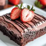 Decadent Strawberry Truffle Brownies