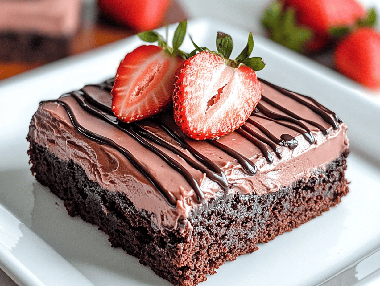 Decadent Strawberry Truffle Brownies