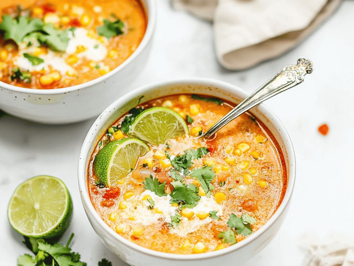 Delicious Slow Cooker Mexican Street Corn Soup