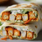 Crispy Buffalo Tofu Wrap with Vegan Ranch