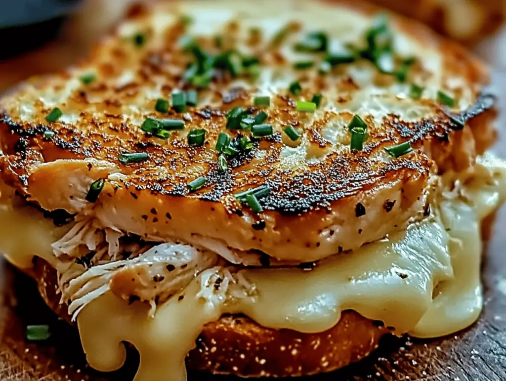 Cheesy Chicken Garlic Bread Sandwich