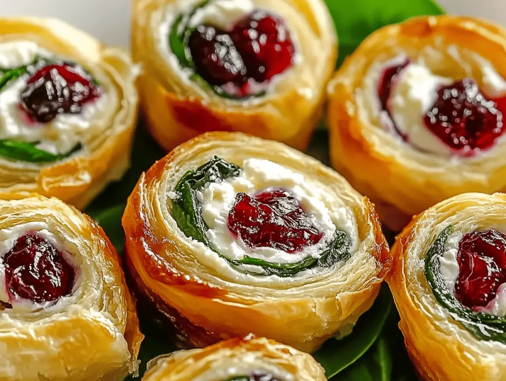 Cranberry Feta Pinwheels: A Festive Delight