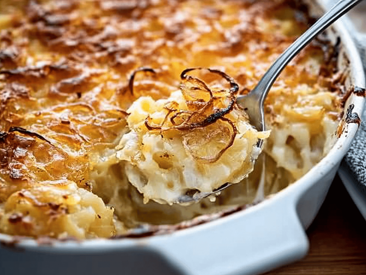 Delicious French Onion Funeral Potatoes