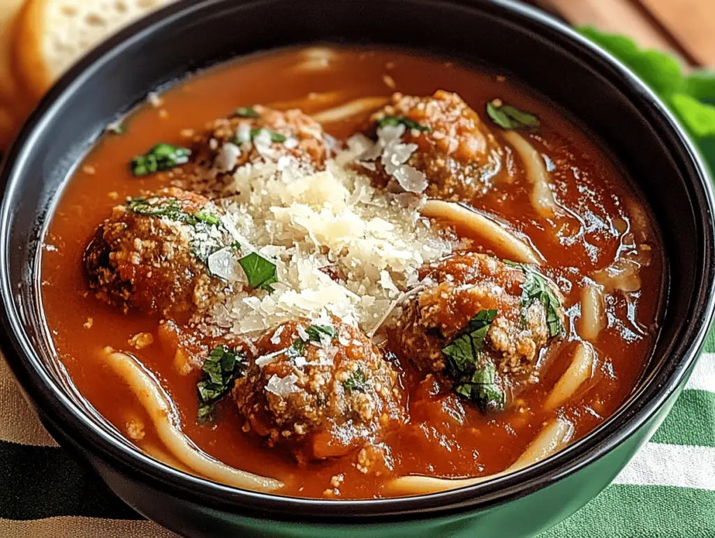 Delicious Italian Meatball Soup