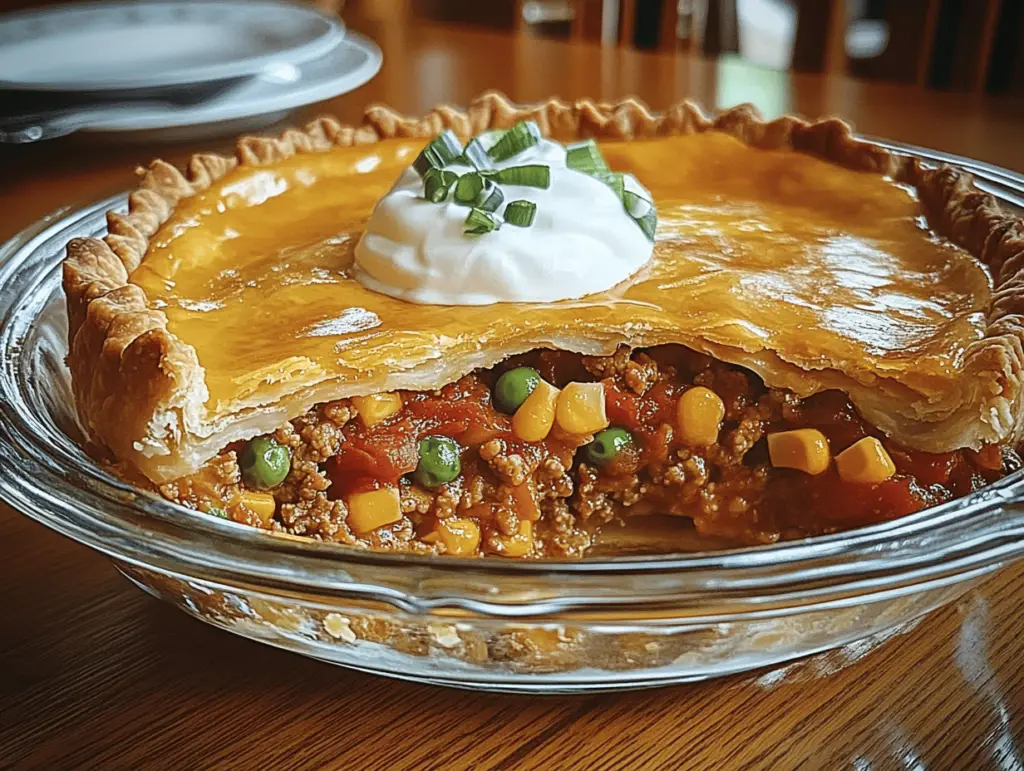 Delicious Homemade Taco Pie